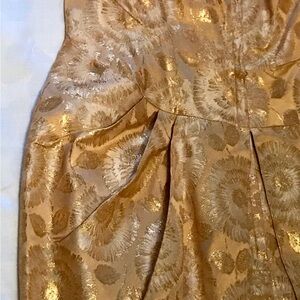 WOW! Vintage 50s Gold Lame Wiggle Dress Dorothy O’Hara. Classic.